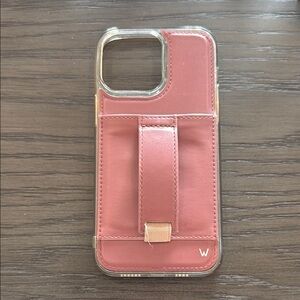 Walli Case - iPhone 14 Pro Max Rose Pink Phone Case with Strap